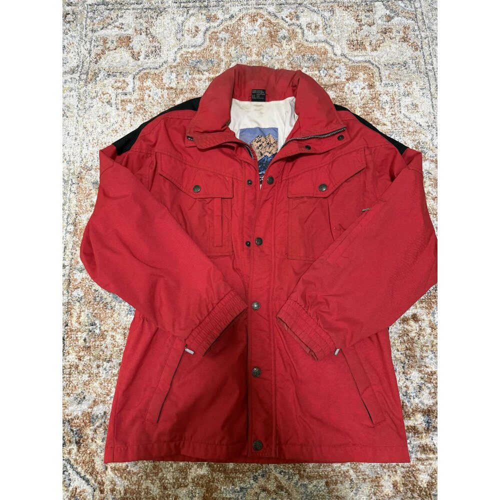 HARD CORPS Ski Jacket Mens Medium Red Vintage Insulated Winter Snow Coat